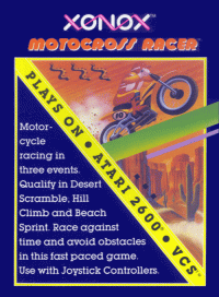 Motocross Racer Atari 2600 US box art